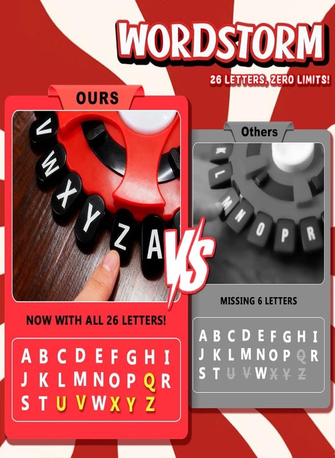 Aodomis WORDSTORM 26-Letter Fast-Paced Family Word Game | 144 Challenge Categories | Party Game for Adults, Teens & Kids - Image 5
